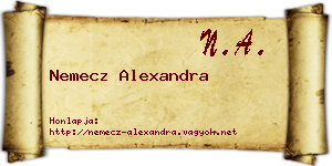 Nemecz Alexandra névjegykártya